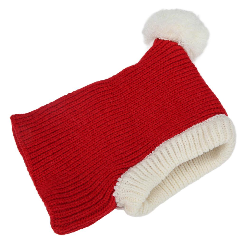 Dog Winter Hat Red Pet Christmas Winter Warm Knitted Hat for Small and Medium Dogs Puppy CatsRed S