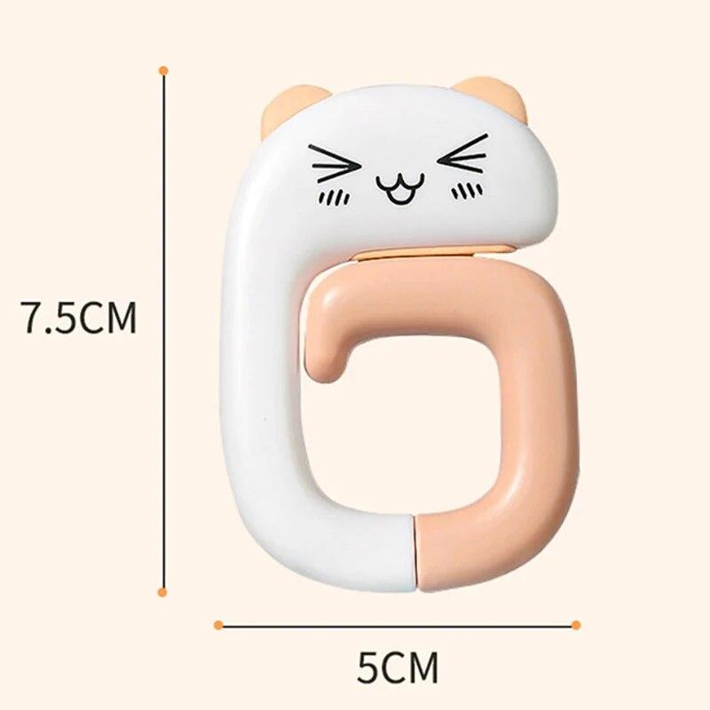 Милый портативный крючок для сумки, пластиковый настольный крючок в виде животного, кошелек, дорожная сумка, органайзер, держатель, офисный декор, пластиковые боковые крючки для стола
