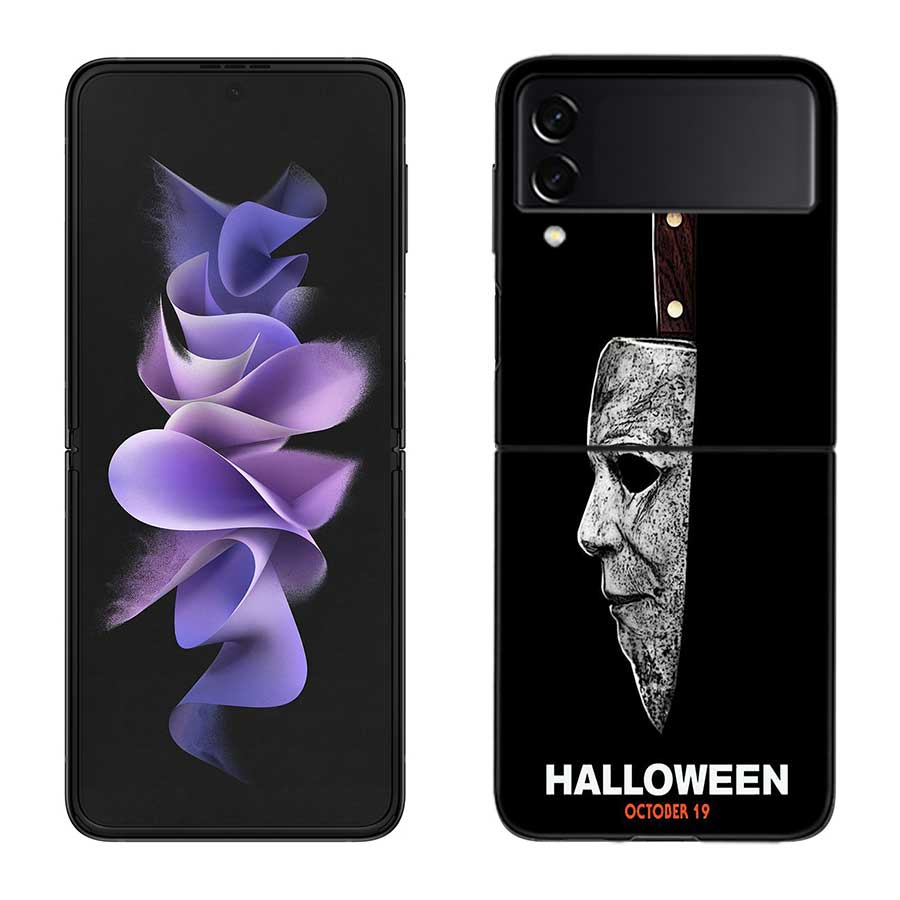 Хэллоуин Проклятие Майкла Майерса Фильм Ужасов Чехол для Samsung Galaxy Z Flip 6 Flip 5 4 3 5G Черный Чехол для Мобильного Телефона Samsu