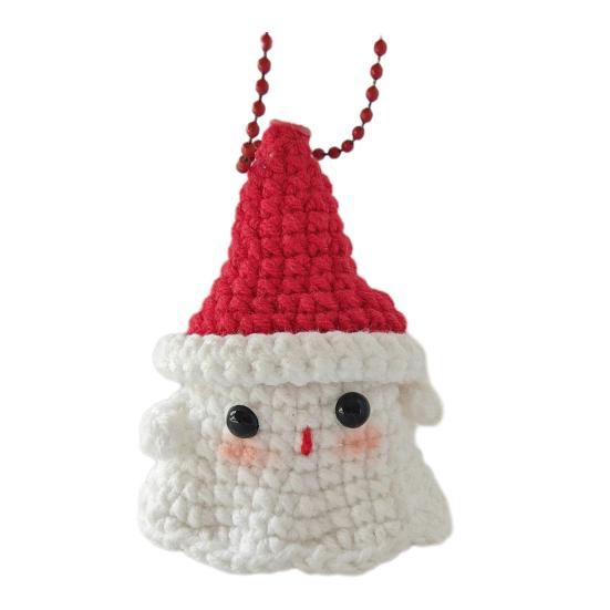 Хэллоуин Крючком Призрак Орнамент Милый Ручной Работы Вязаный Лягушка/Кот/Паук/Клубника Призрак Подвесное Украшение для Зеркала Заднего Вида Автомобиля