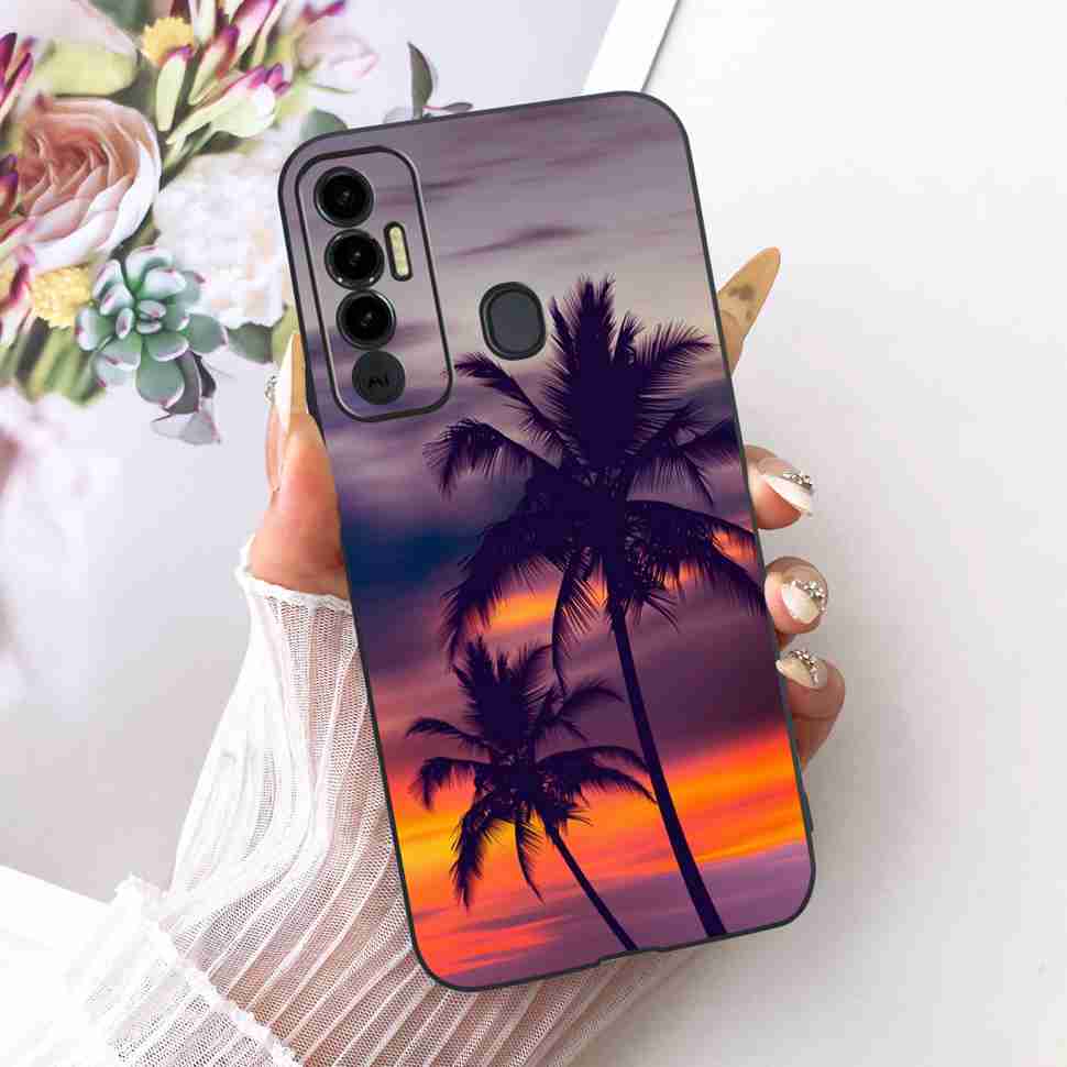 Simple Design Cartoon For Tecno Spark 7P KF7j Case Silicone TPU Black Cover For Tecno Spark7P 7p 6.8" Bumper Phone Cases Fundas