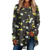Женская повседневная футболка больших размеров с длинными рукавами и круглым вырезом с принтом, верхний пуловер