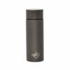 POKETLE Slim Water Bottle, 120mL, Stainless Steel, Charcoal Gray, Small