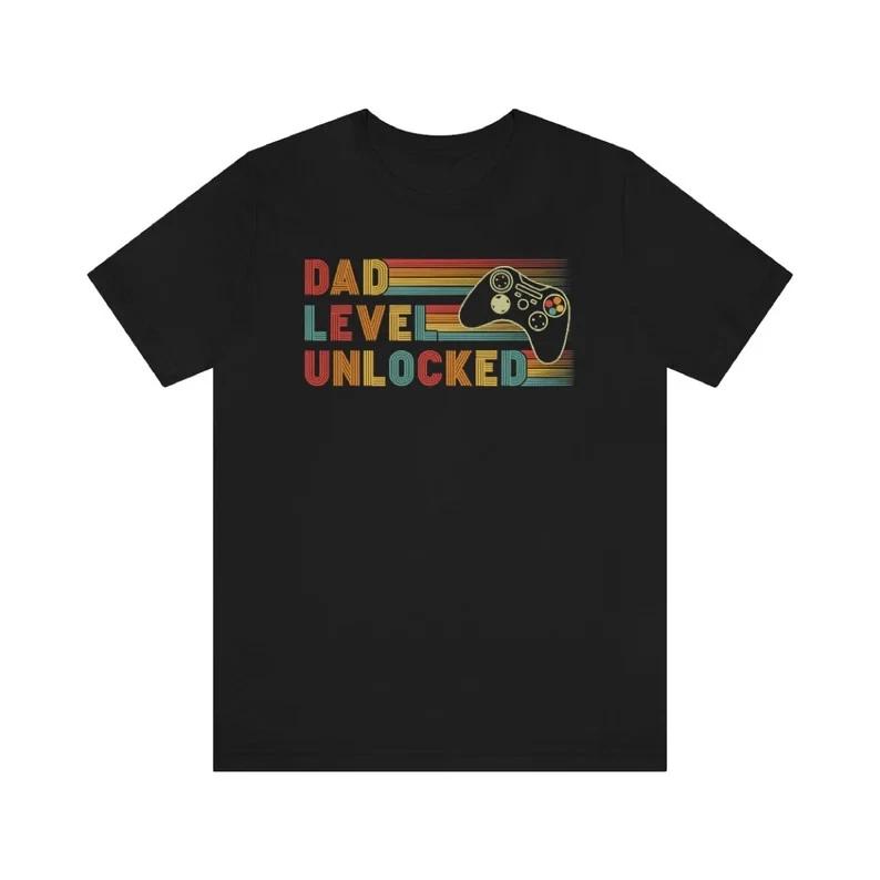 Dad Level Unlocked Shirt, New Dad Gaming Tee Gift
