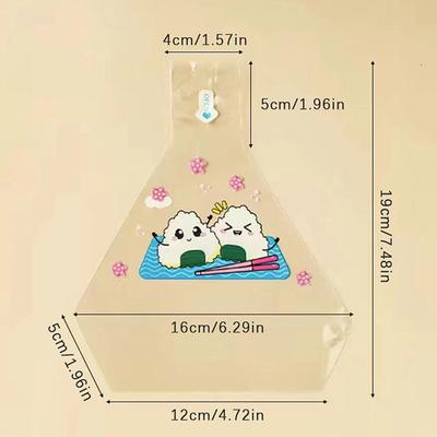 100 шт. милый мультяшный треугольный пакет для упаковки рисовых шариков мешок для суши с водорослями аксессуары для суши бенто мешок для суши с водорослями