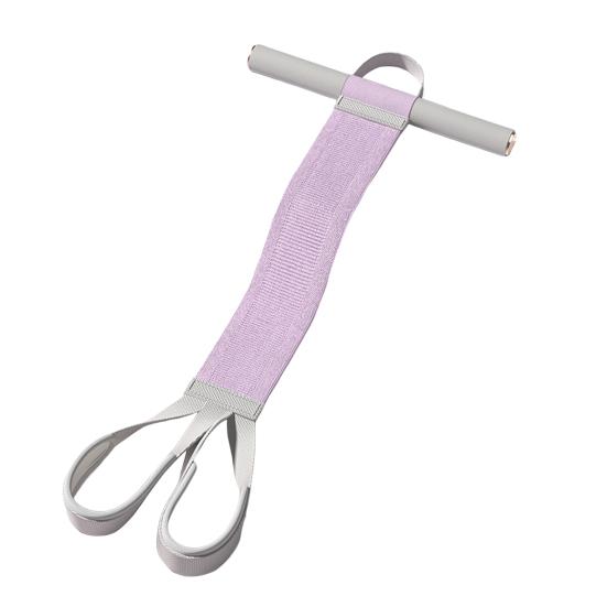 Фитнес-лента с нескользящей ручкой, компактный дизайн, портативная лента для растяжки, вспомогательное устройство для тренировок