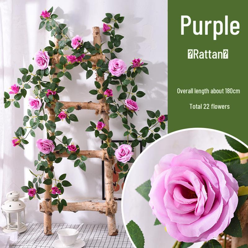 Имитация лозы с цветками розы для украшения стен и ландшафтного дизайна