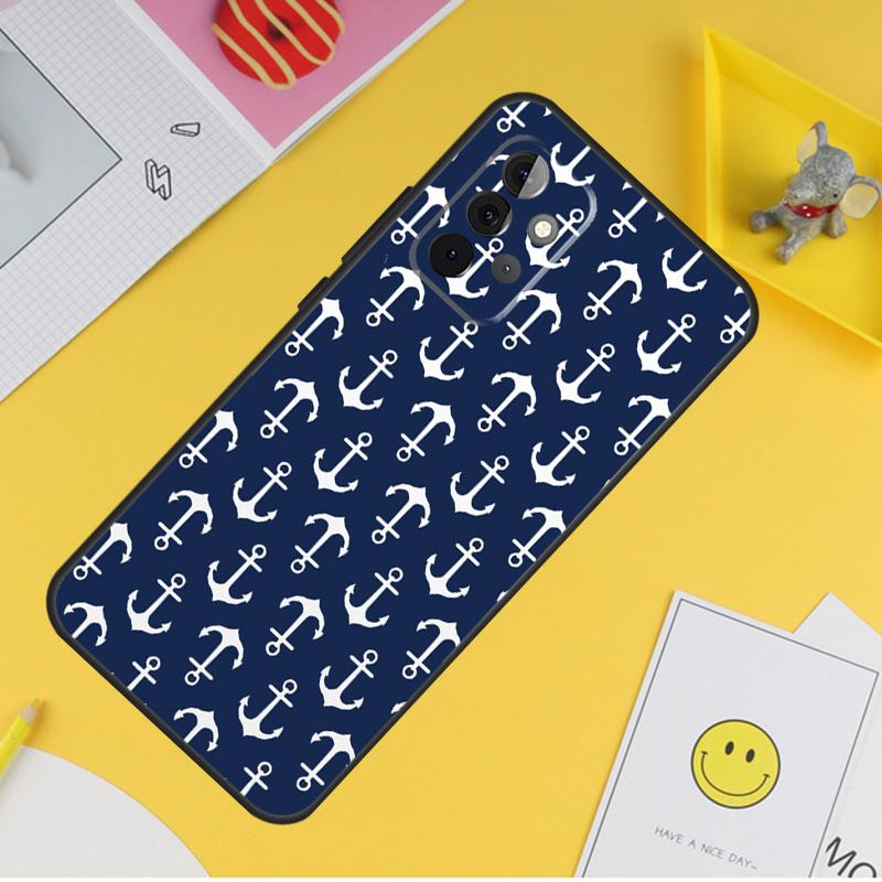 Чехол с якорем в виде лодки для Samsung Galaxy A55 A35 A25 A15 A51 A71 A12 A32 A52 A13 A33 A53 A14 A34 A54 Coque