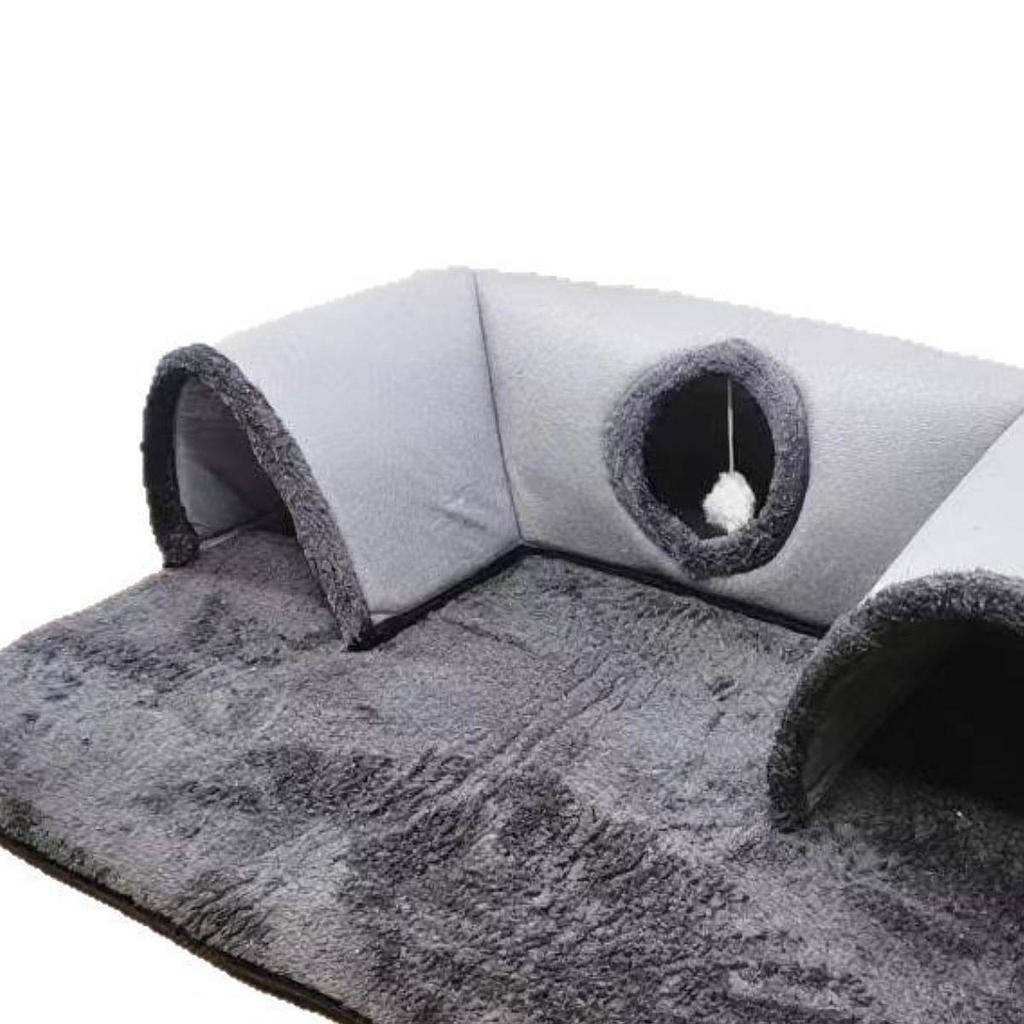 Function Cat Bed with Tunnel And Play Area for Indoor Use By Small Animals
