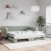 VidaXL Daybed with Trundle Bed Light Grey 100x200 Cm Velvet 3197070