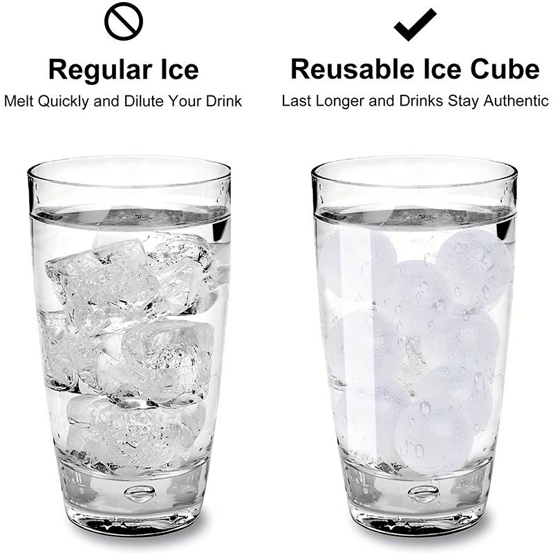 24Pcs/Set Whisky Reusable Ice Cube The Summer Wear-Resistant Rocks Whiskey Cubes Plastic Colored Balls Accessories