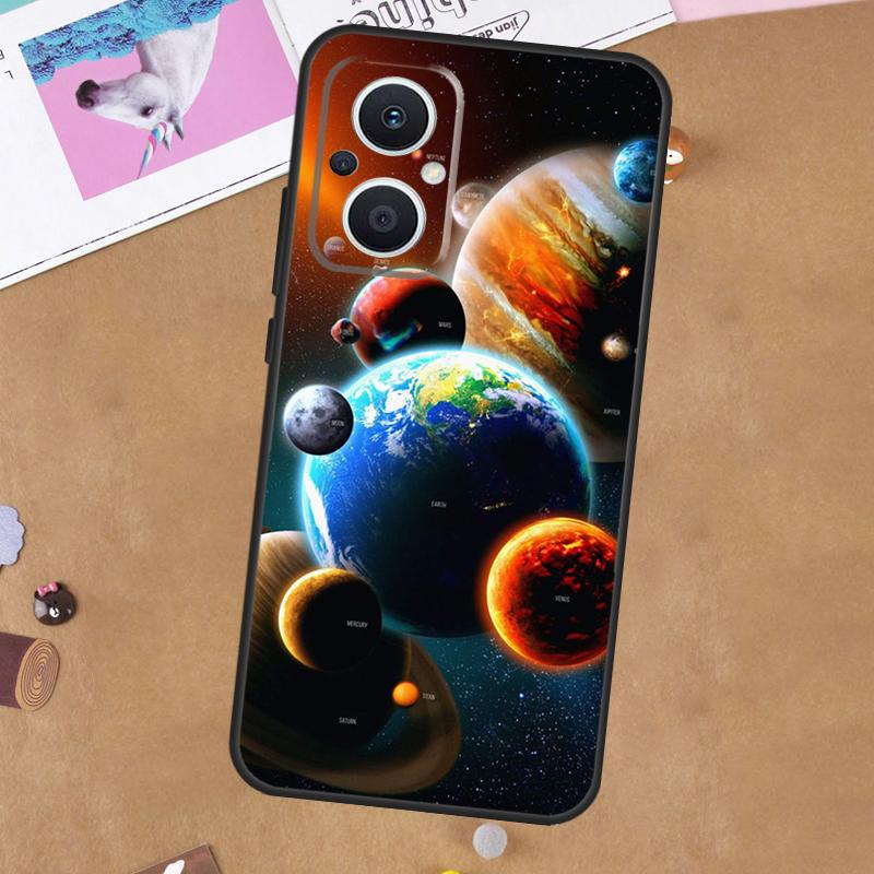 Космос Солнечная система Планеты Вселенная Чехол для OPPO Reno 4Z 5Z 8T 10 11 Pro 11F 5 6 7 8 Lite OPPO Find X5 X6 Pro X2 X3 Neo Обложка