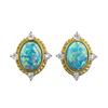 Gilded Court Style Opal Dream Blue Light Luxury Temperament Stud Earrings