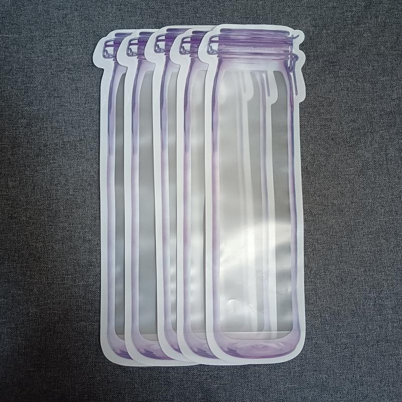 Пакет Mason Bottle Ziplock имеет множество комбинаций, герметичные пакеты для хранения, прозрачные пакеты для закусок, влагонепроницаемые пакеты для сохранения свежести