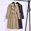 Korean Style Mid-Length Women's Trench Coat - Classy, High-End, Waist-Cinched Fashion.
