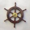 Nautical Art 12'Round and Nice Wood and Brass Ship Wheel (33cm X3.75 Cm X 33 Cm)