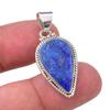 Natural Lapis Lazuli Gemstone Handmade 925 Sterling Silver Pendant 1.25" H7s09