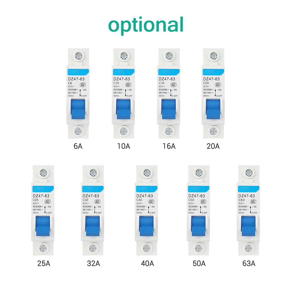 Миниатюрный выключатель остаточного тока, 1 полюс, 400 В, бытовая защита от утечки тока DIN