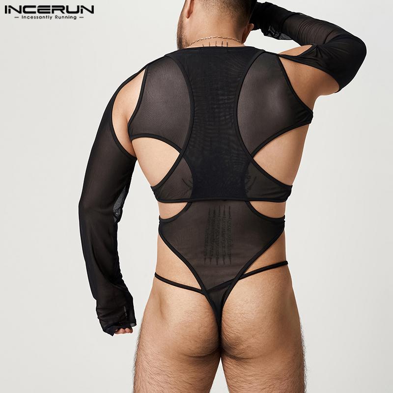INCERUN Летний прозрачный мужской жилет, комбинезон, скинни