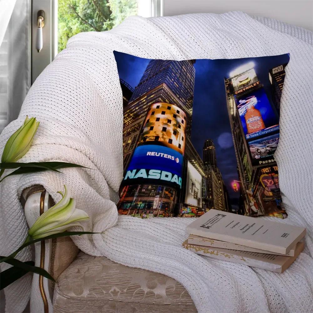 Домашний декор Нью-Йорк Ночь Наволочки Подушка Отель Автокресло Спинка Диван