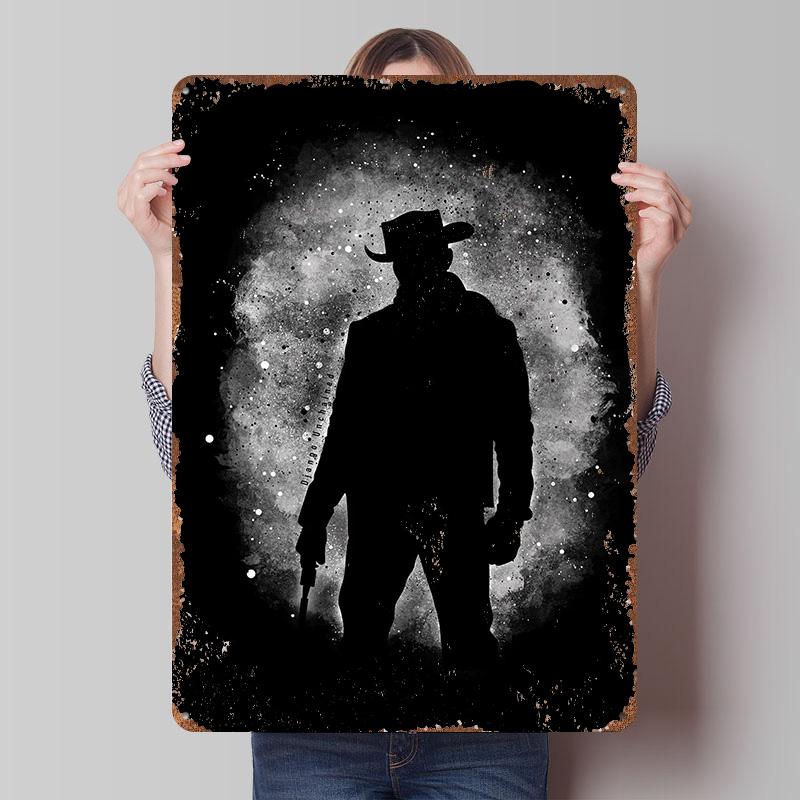 Django Unchained Tin Plaque Poster Customized Wall Art Retro Vintage Metal Signs for Man Cave Room Decorations Gamer Decoration