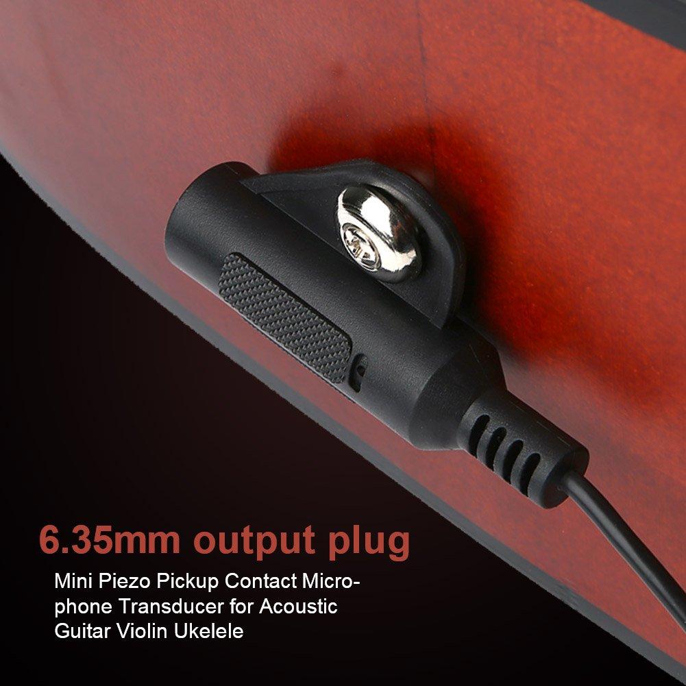 Пьезоэлектрический микрофонный преобразователь AD35 Mini Piezo Pickup Контактный микрофонный преобразователь Пьезоэлектрический микрофон для акустической гитары Скрипка Скрипка Пьезоэлектрический скрипичный
