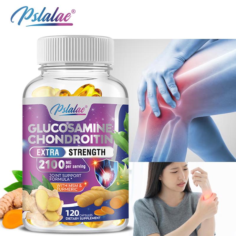 Pslalae - 2100mg Glucosamine Chondroitin MSM Complex Nutritional Capsules - Joint Health