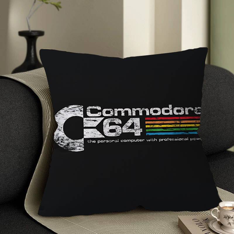 C-Commodore 64 Computer Personalized Pillow Cover Kids Bedroom Wild Party Decor Pillowcase Kid Birthday Shower Gift
