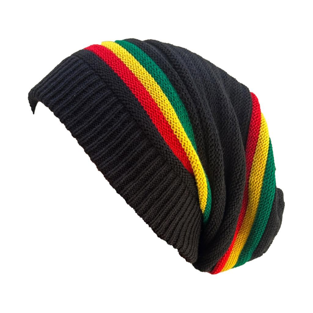 Stripe Colorful Decoration Hat Hiphop Unisex Knitted Hat Comfortable Warmth Hat for Fashionable Winter Wear