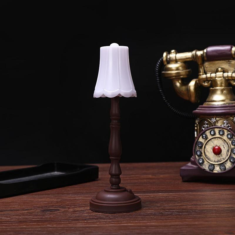 White LED Table Lamp Model 1/6 Scale Adjustable Furniture Hot Toys BJD Dollhouse Accessories Children Pretend To Play with Toys