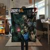 1PC Resident Evil Patterned Flannel Blanket Suitable For All Seasons For Home Decor Warmth And Comfort Gifts Holiday Present