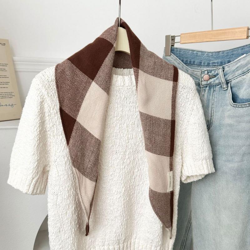 Winter Scarf Atmosphere New Fashion Sweet Couple Scarf Plaid Shawl Rhombus Scarf Waist