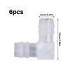 6 шт. 12 мм пластиковые шланговые соединения Г-образные 90-градусные коленчатые соединители для водопроводных труб 2-ходовые разветвительные шланговые соединения адаптеры