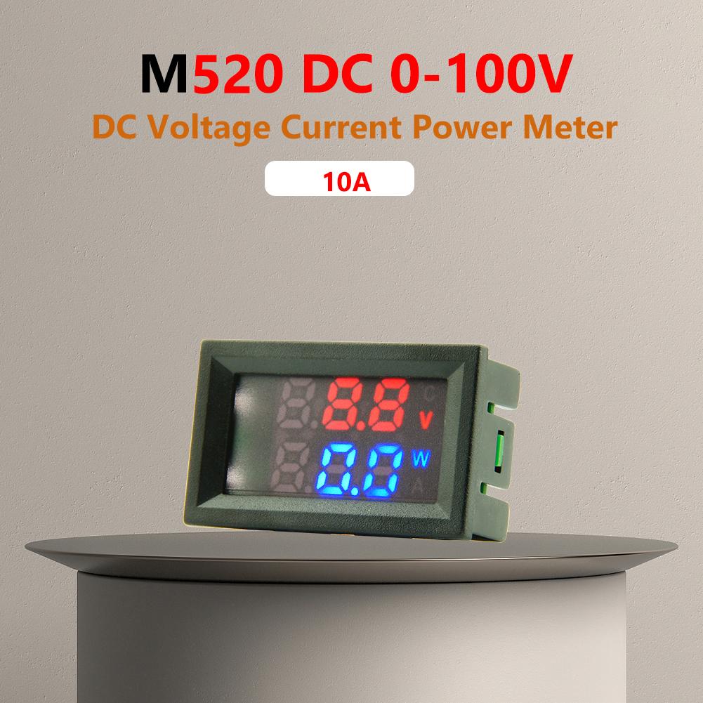 DC 0-100V 10A Digital Voltmeter Ammeter Car Motocycle Voltage Current Meter High Precision Amp Volt Tester Digital Volt Meter