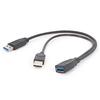 Usb 3.0 Cable Dual Power Charge Cables Y Adapter Male To Female Cord