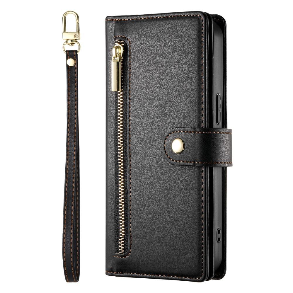 Flip Case for Xiaomi 14T Pro, Wallet Zipper Pocket, Black