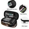 Pen Case 300D Polyester Multi Compartment Secure Zipper with Pen Slot Board Mesh Pocket and Large Storage Section for Students