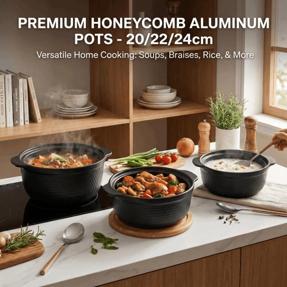 Кастрюля-запеканка с крышкой, горшок для тушения, с антипригарным покрытием, корейский бульонный котелок, кастрюля-запеканка с сотовой поверхностью, каменная миска для риса