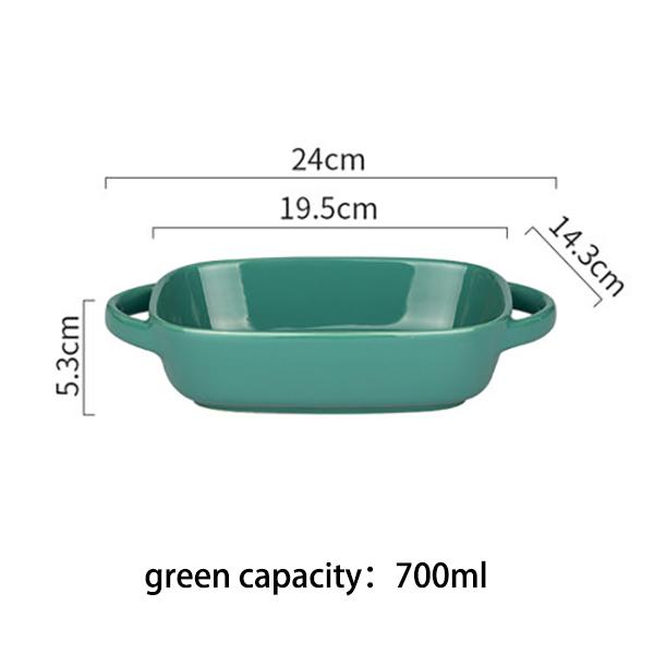 Ceramic Baking Disher Rectangular Bakeware Pan  Dish For Cooking Meat Kitchen Utensils Fruit Snacks Plate Cake