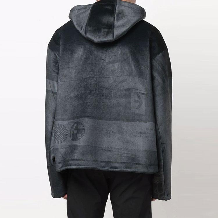 Y-3 Толстовка с капюшоном с буквенным принтом, мужская, черная HB3319