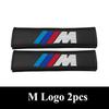 OSTB7 2pcs Carbon Leather Seat Belt Covers Car Accessories For BMW M E39 E46 E90 E60 F10 F20 F30 F34 F01 G20 G30 X1 X3 X5 X6 M3 M4 M5