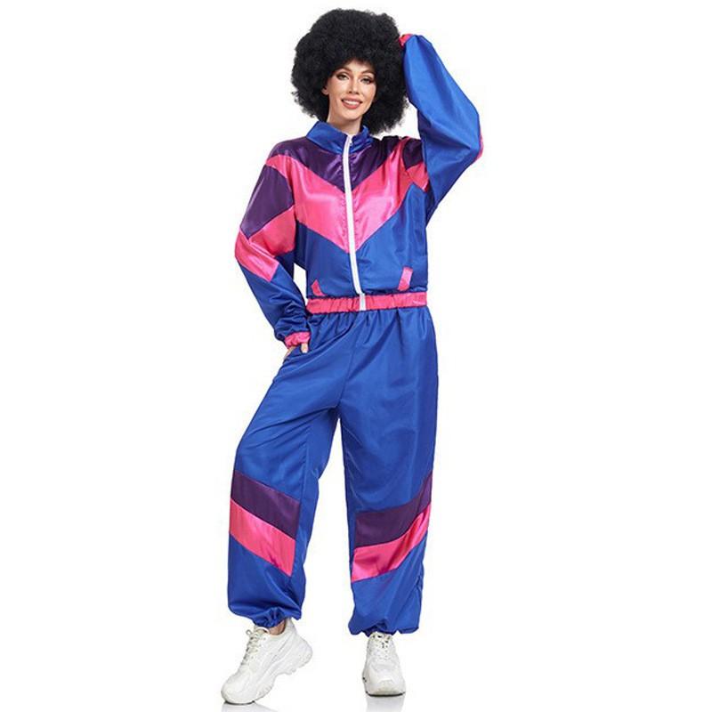 Halloween Couple Disco Outfits 70s Hippie Cosplay Costume Stage Performance