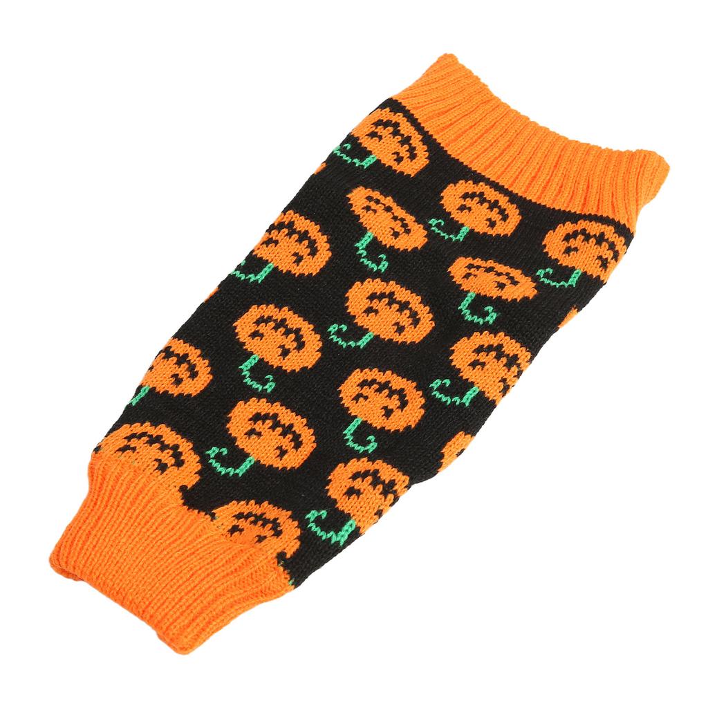 Dog Halloween Sweater Multi Pumpkin Smiley Face Dog Winter Clothes for Pet Halloween Supplies M
