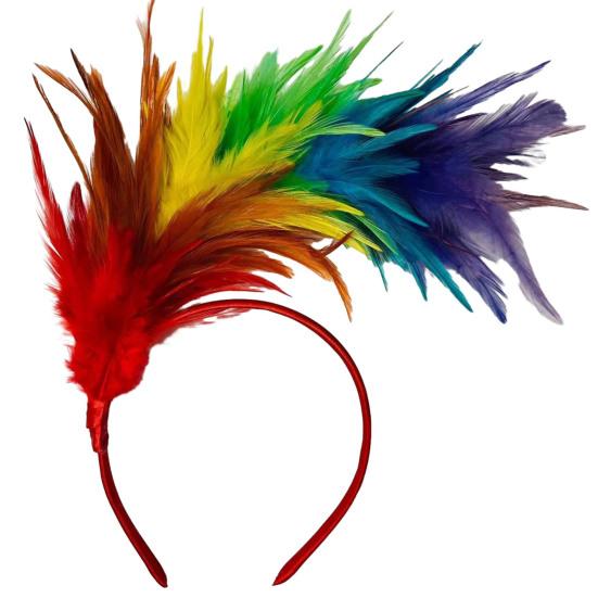 Повязка на голову, винтажная повязка на голову с красочным дизайном перьев, стильный аксессуар для волос для свадебных вечеринок, Хэллоуина