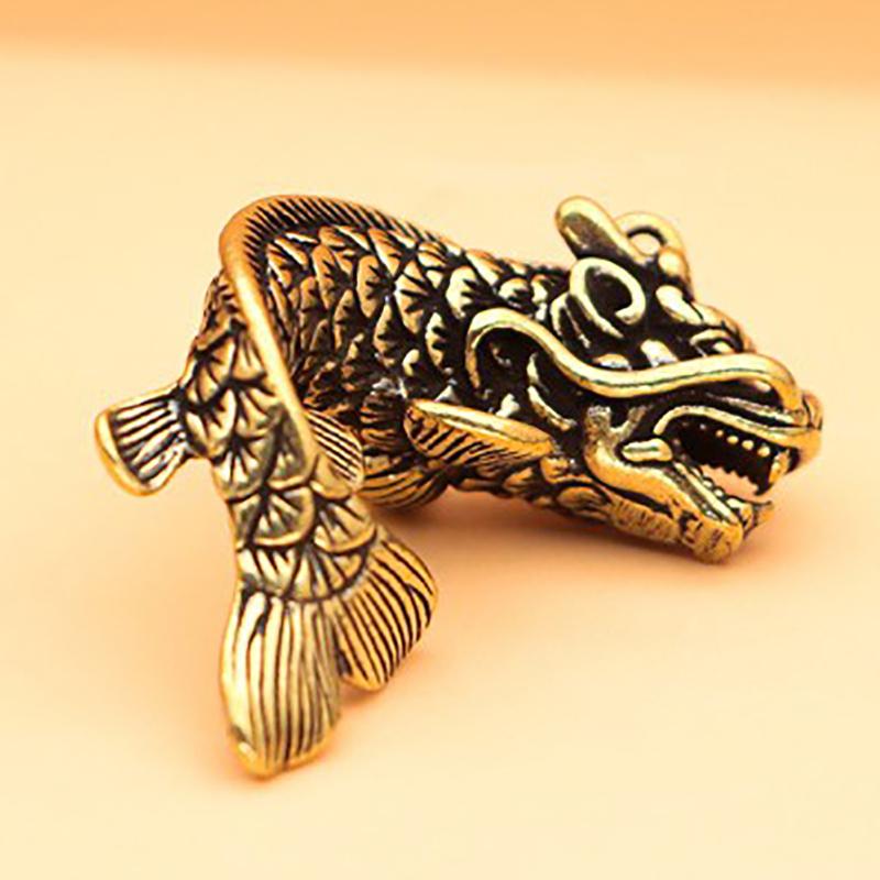 3D Mini Dragon Casting Animal Figurine Retro Style Brass Sculpture Home Office Room Desktop Decoration Collect Ornaments Gift