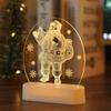 Christmas Decorations for Home Tree Elk Christmas 3D Acrylic USB Night Light Xmas Gift Navidad 2021 New Year Home Decore Garland