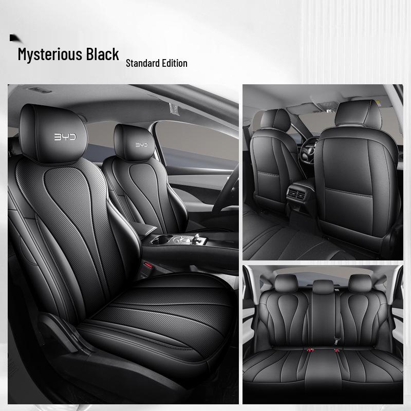 Всесезонные автомобильные чехлы-подушки из натуральной кожи для BYD Seal 05DM-i - Универсальная посадка на пять сидений