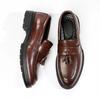 Fringed Business Leather Shoes British Style Loafers Comfortable Low-heel Casual Shoes Men Breathable Slip-On Driving Moccasins