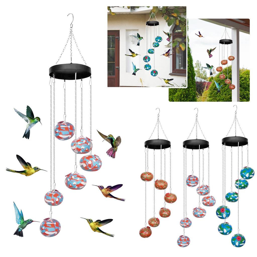 Outdoor Hummingbird Water Feeder Wind Chime Shaped Water Feeder Hanging Bird Water Feeder