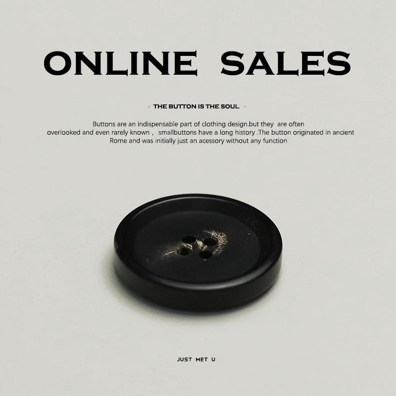 Real Horns, Thin Edges, Four-Eye Buttons, Light Luxury, High-Texture Clothing Accessories, Men'S And Women'S Coats, Trench Coats, Jacket Buttons